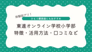 【体験談】東進オンライン学校小学部はひとり親家庭にもおすすめ！特徴・活用方法・口コミなどを紹介