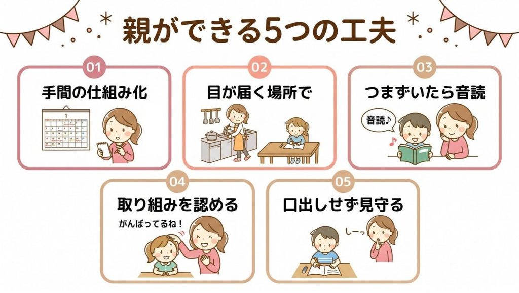 親ができる5つの工夫